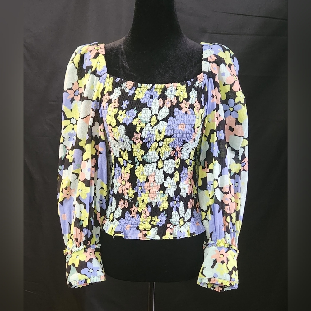 Free People Ariana Long Sleeve Blouse in Retro Size S - Picture 7 of 16